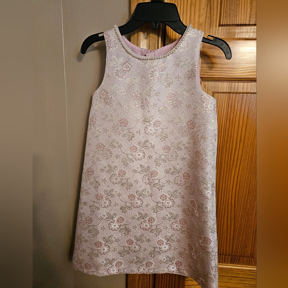 Girls straight jacquard dress